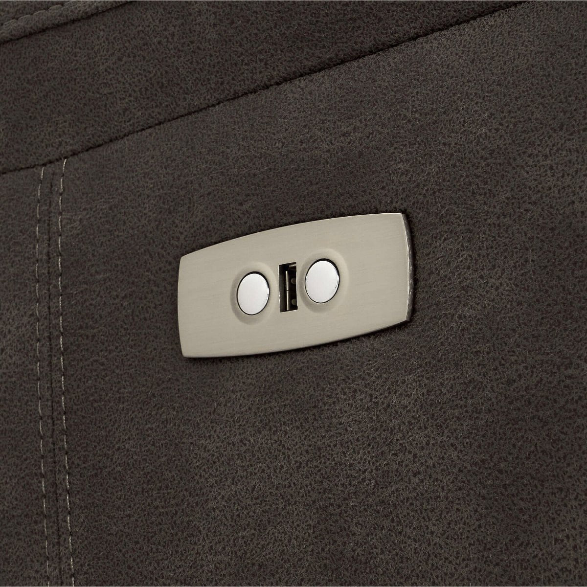 Couchgarnitur 3+2 - mit Elektrische Relaxfunktion, USB - Stoffbezug Taupe