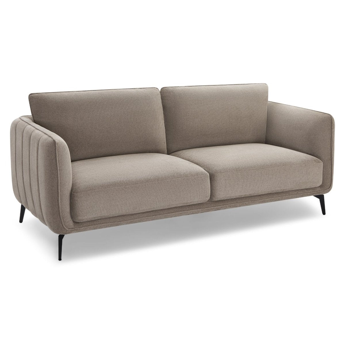 Couchgarnitur 3+2 Sofa - Stoffbezug Taupe