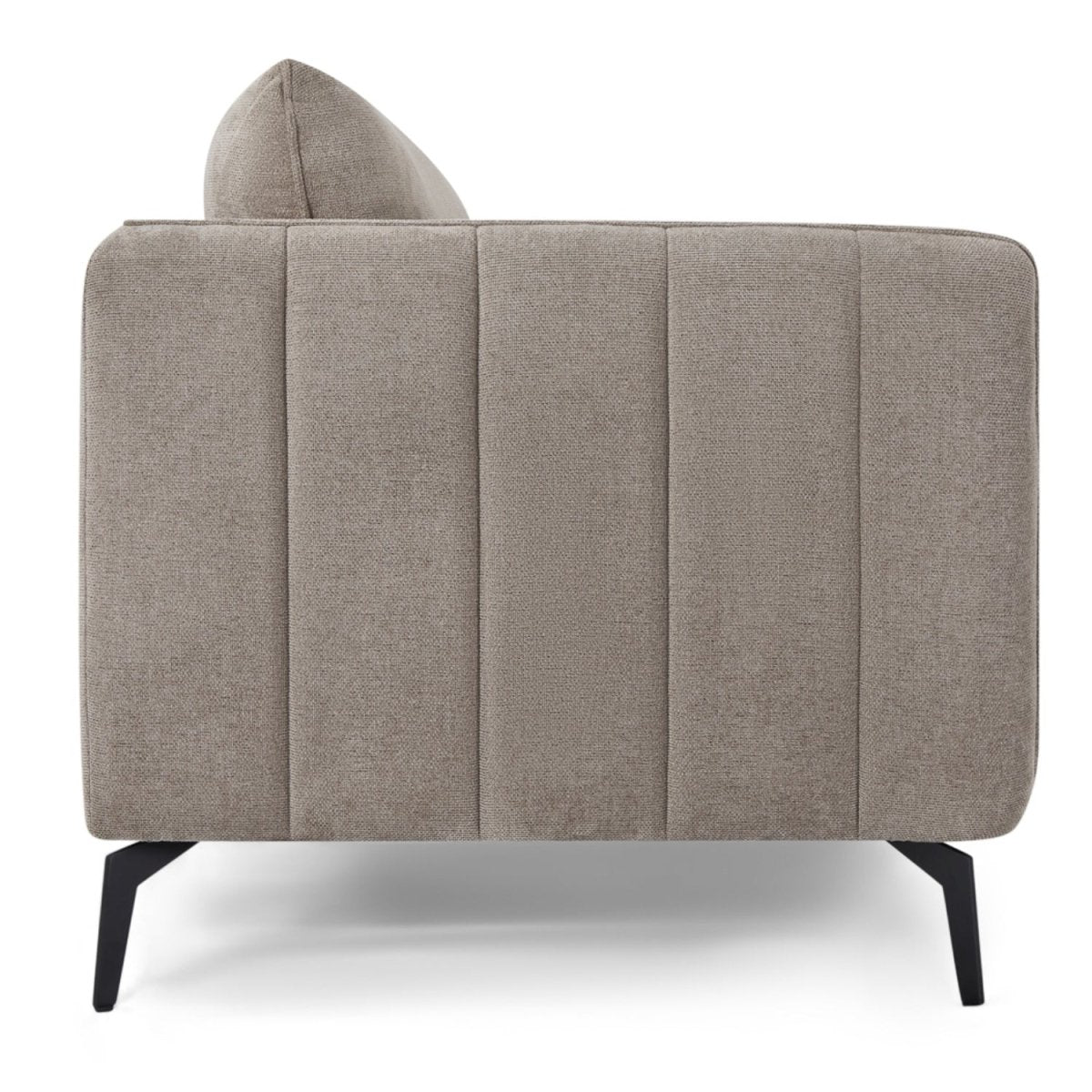 Couchgarnitur 3+2 Sofa - Stoffbezug Taupe