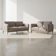Couchgarnitur 3+2 Sofa - Stoffbezug Taupe