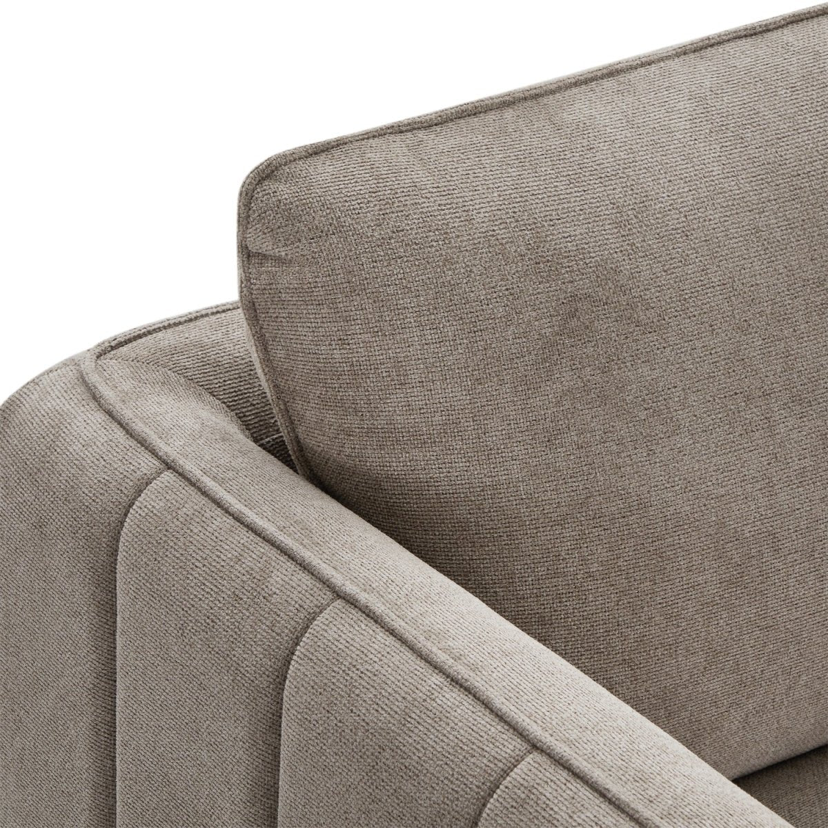 Couchgarnitur 3+2 Sofa - Stoffbezug Taupe