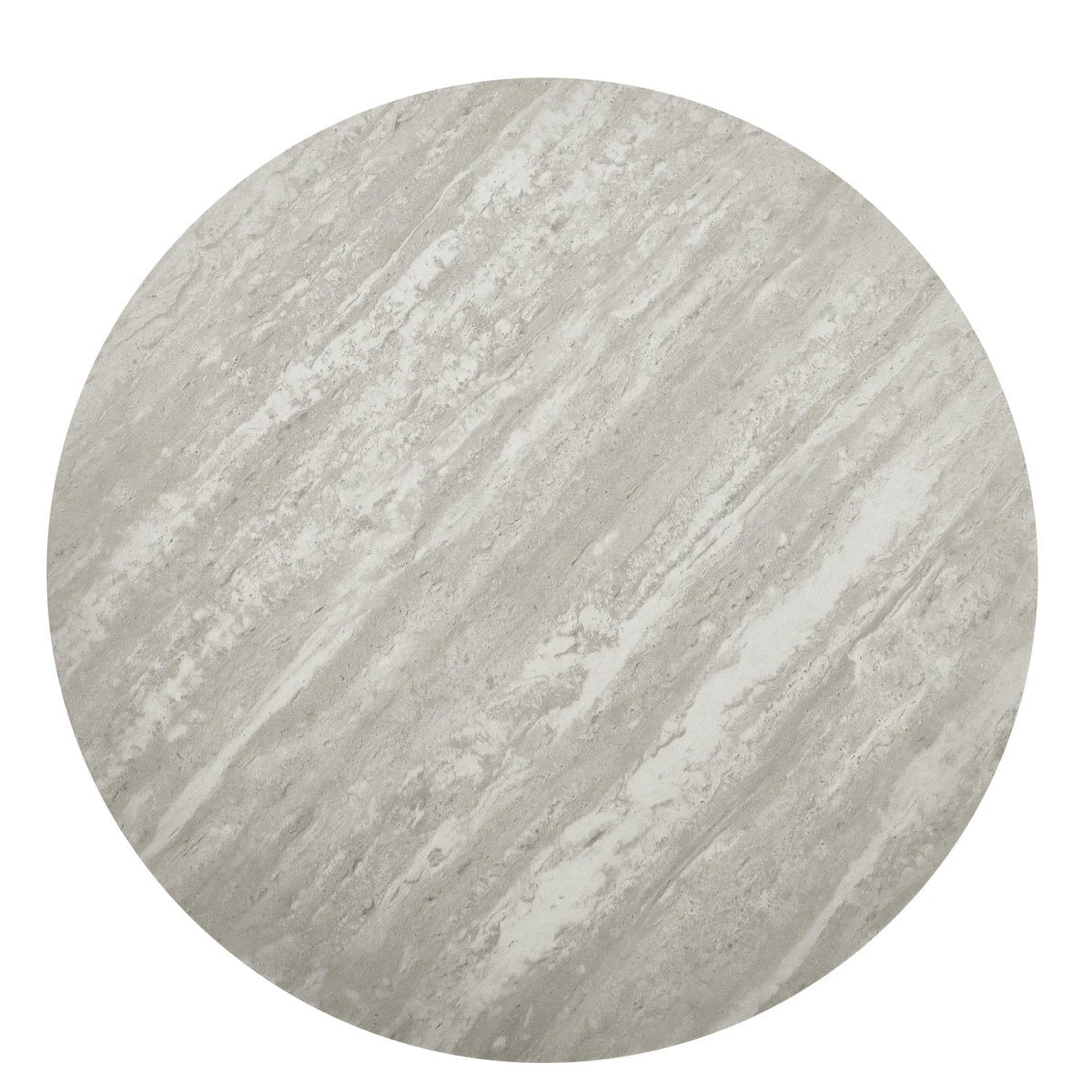 Couchtisch 2er Set ø45/60 cm - Travertine-Optik Grau