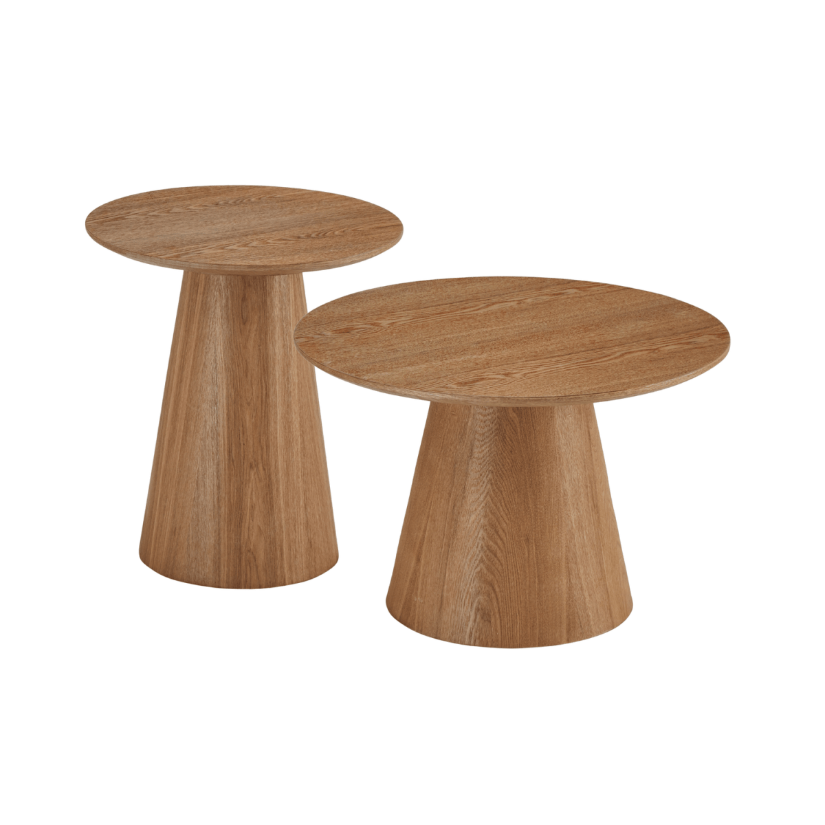 Couchtisch 2er Set ø45/60 cm - Wildeiche