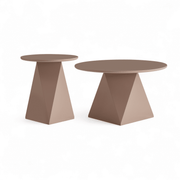Couchtisch 2er Set ø50/80 cm - Mocca Mousse
