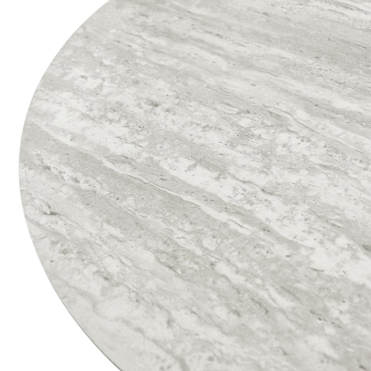 Couchtisch 2er Set ø60/80 cm - Travertine-Optik Grau
