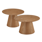 Couchtisch 2er Set ø60/80 cm - Wildeiche