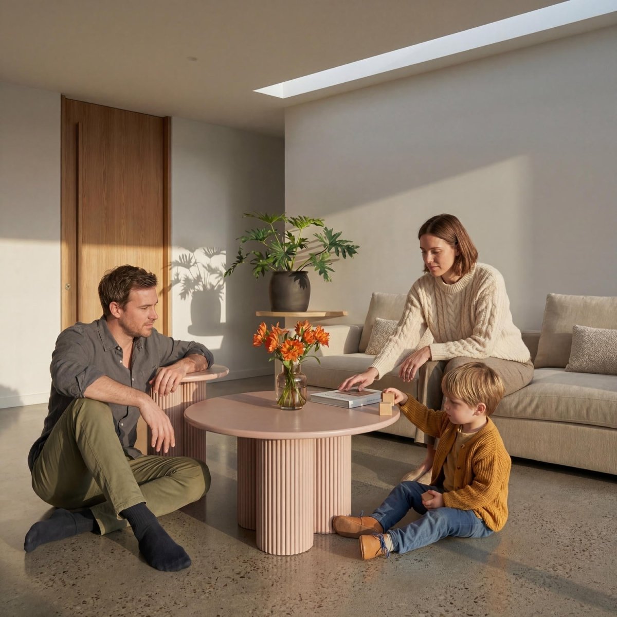 Couchtisch 2er Set ø50/80 cm - Mocca Mousse