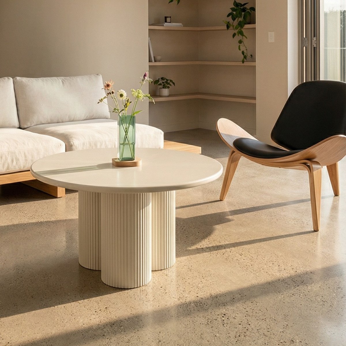 Couchtisch Rund ø80 cm - Weiß