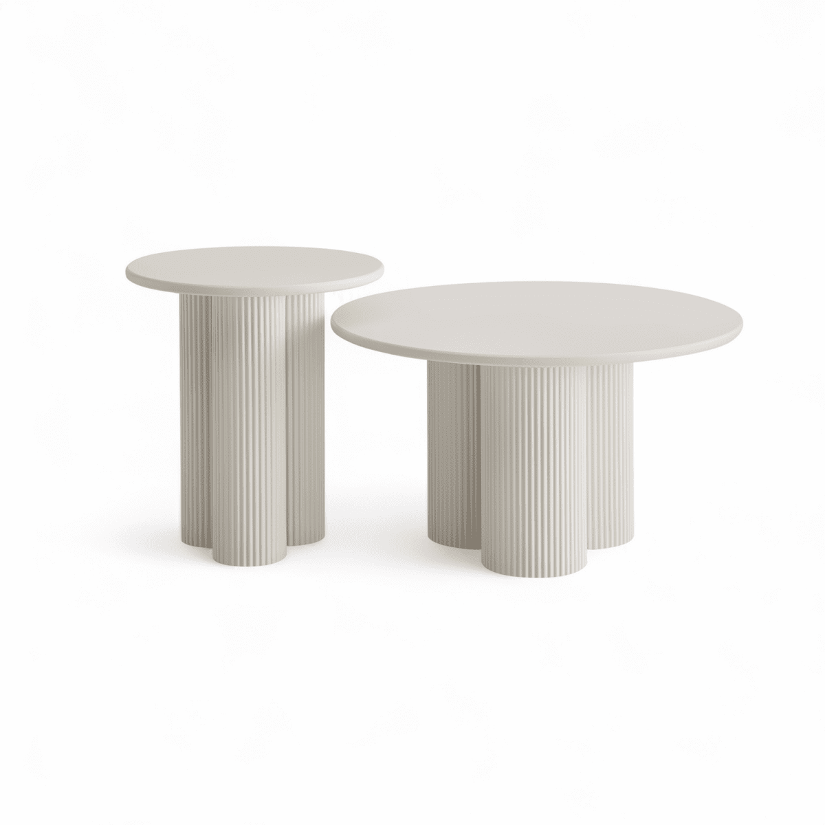 Couchtisch Rund ø80 cm - Weiß