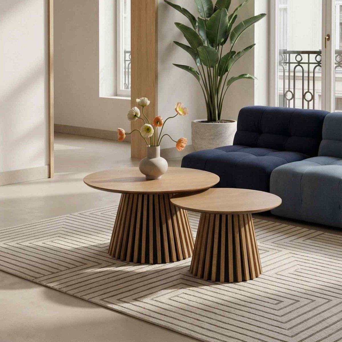 Couchtisch Rund ø80 cm - Wildeiche