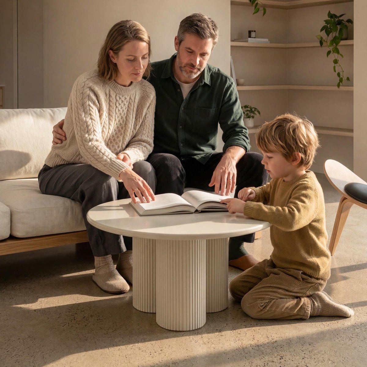 Couchtisch Rund ø80 cm - Weiß