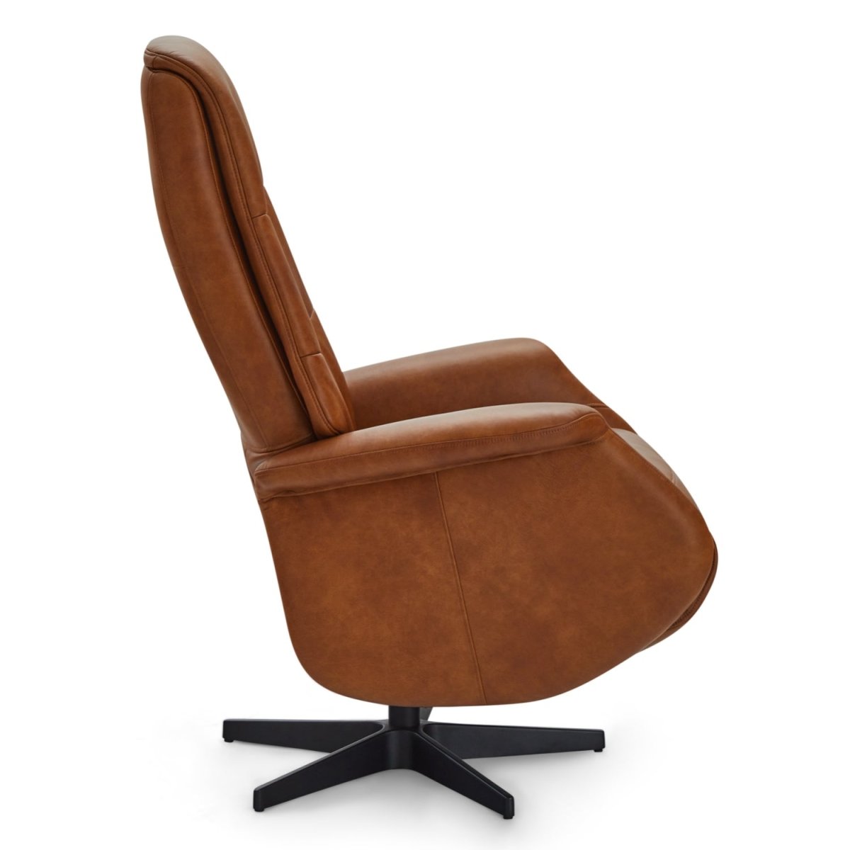 Manueller Relaxsessel - Echtleder Cognac Braun