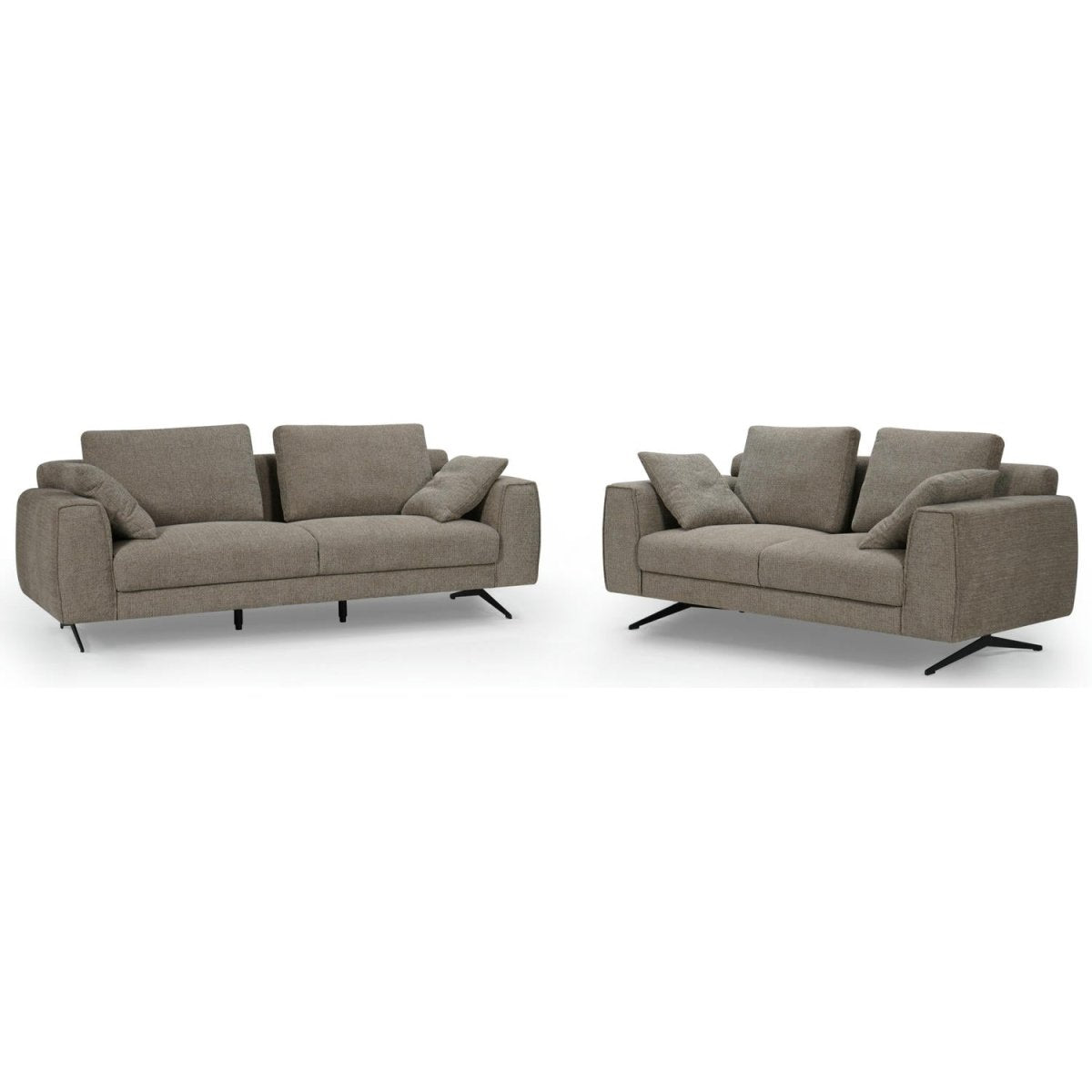 2-Sitzer Sofa - Stoffbezug Braun