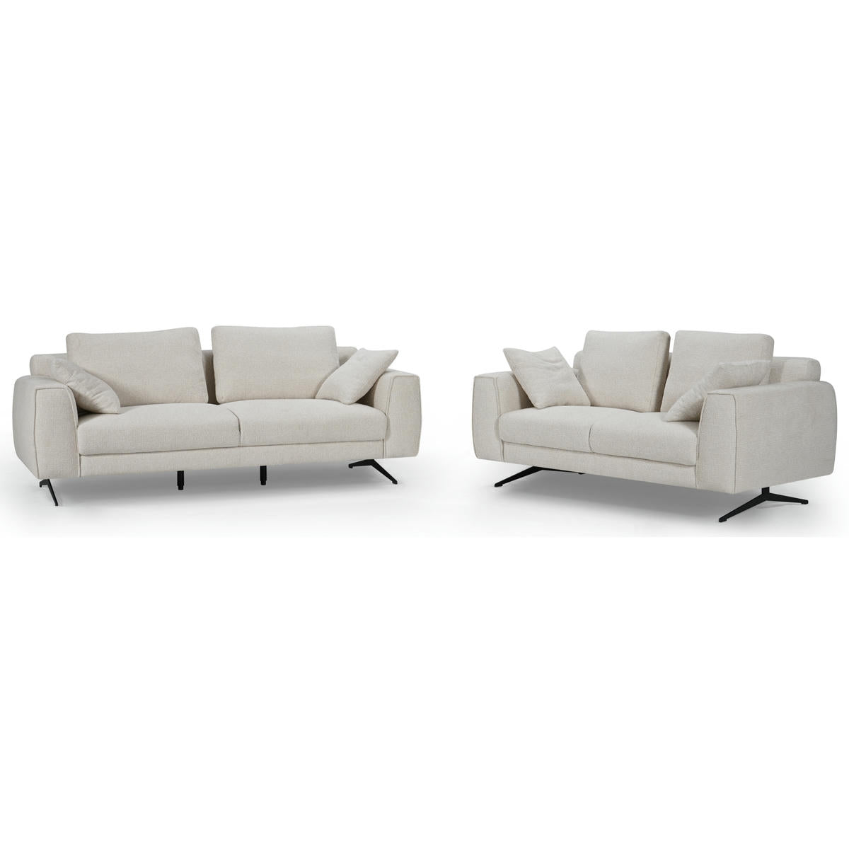 3-Sitzer Sofa - Stoffbezug Beige