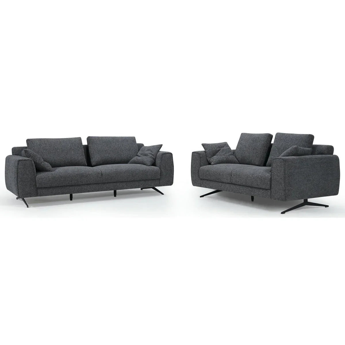 FURNHOUSE Detroit 3-Sitzer Sofa - Stoffbezug Grau