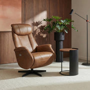 Elektrischer Relaxsessel Bonanza – Echtleder Cognac | ibbedesign