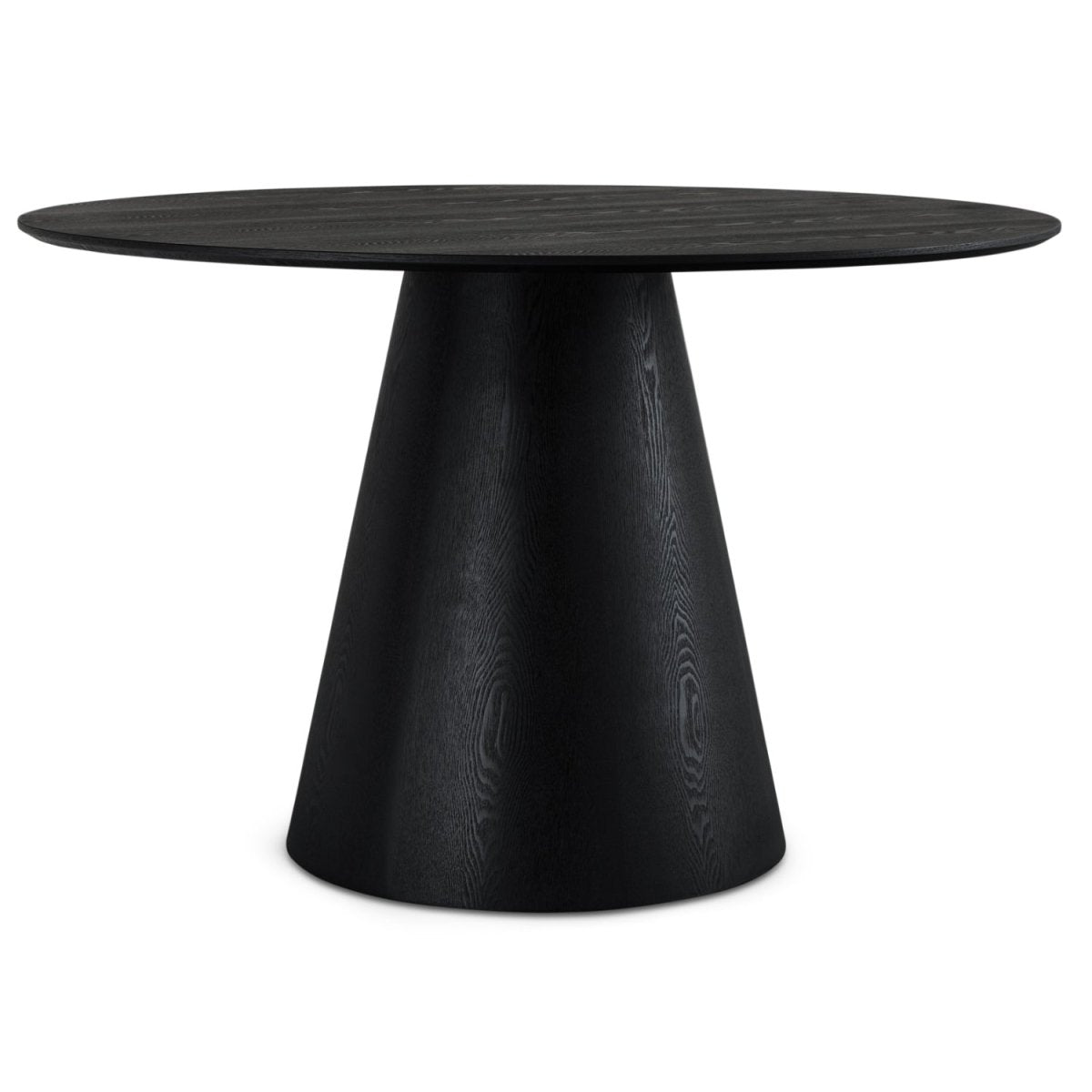 Essgruppe mit 4 Stühle und Esstisch - ø120 cm Schwarz