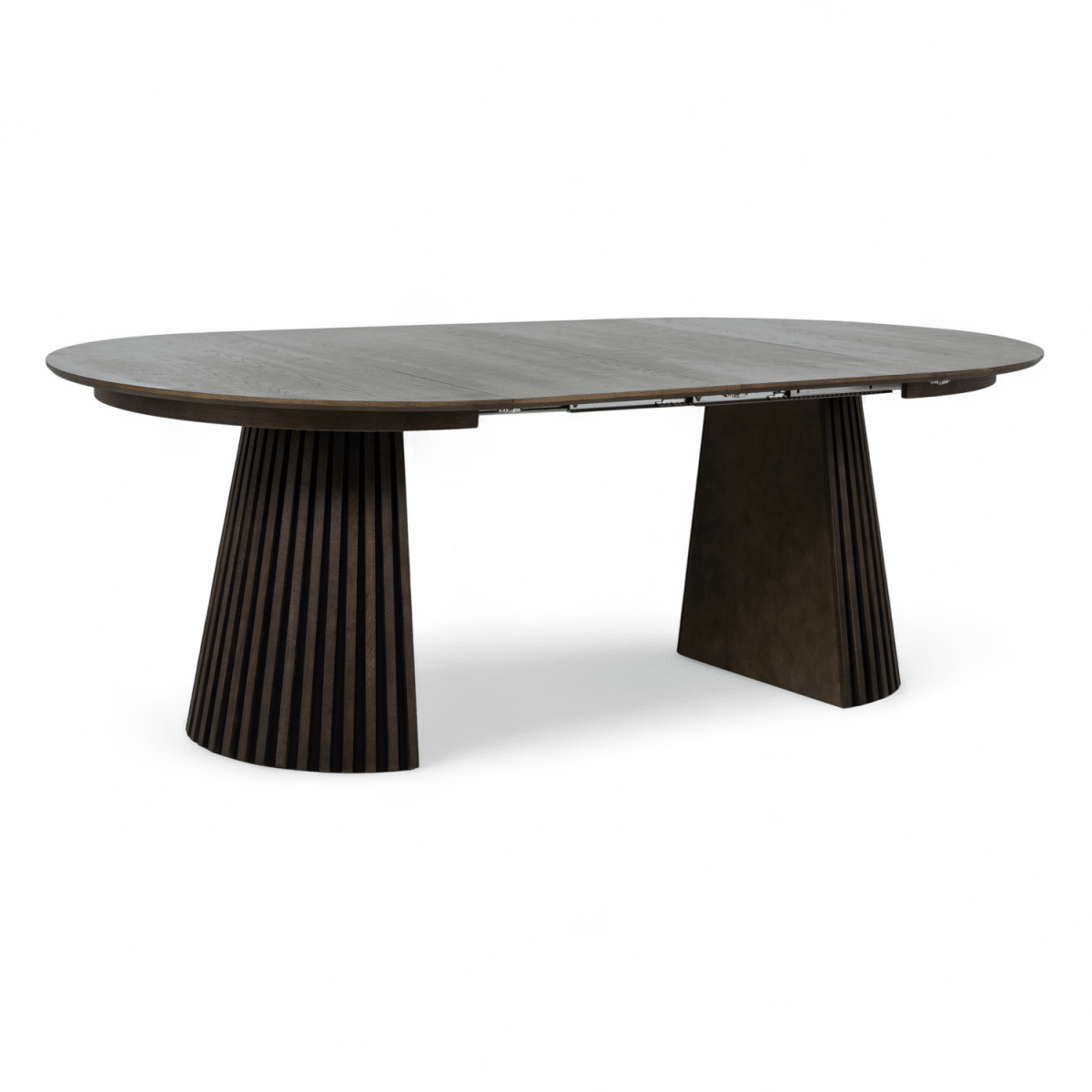 Essgruppe mit 4 Stühle und Esstisch - ø120 cm - Ausziehbar bis 220 cm Räuchereiche