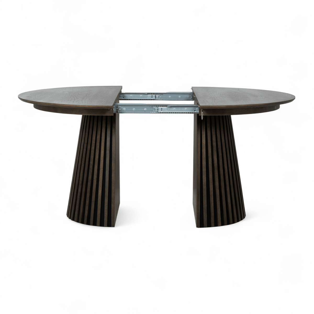 Essgruppe mit 4 Stühle und Esstisch - ø120 cm - Ausziehbar bis 220 cm Räuchereiche