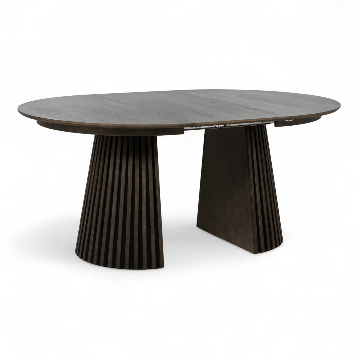 Essgruppe mit 4 Stühle und Esstisch - ø120 cm - Ausziehbar bis 220 cm Räuchereiche