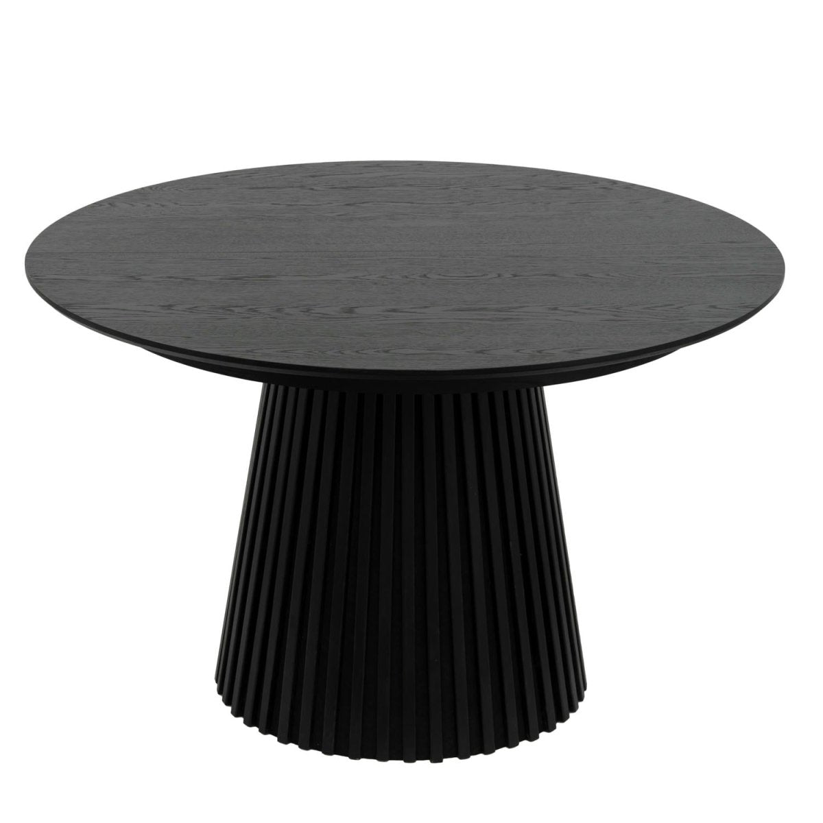 Essgruppe mit 4 Stühle und Esstisch - ø120 cm - Ausziehbar bis 220 cm Schwarz