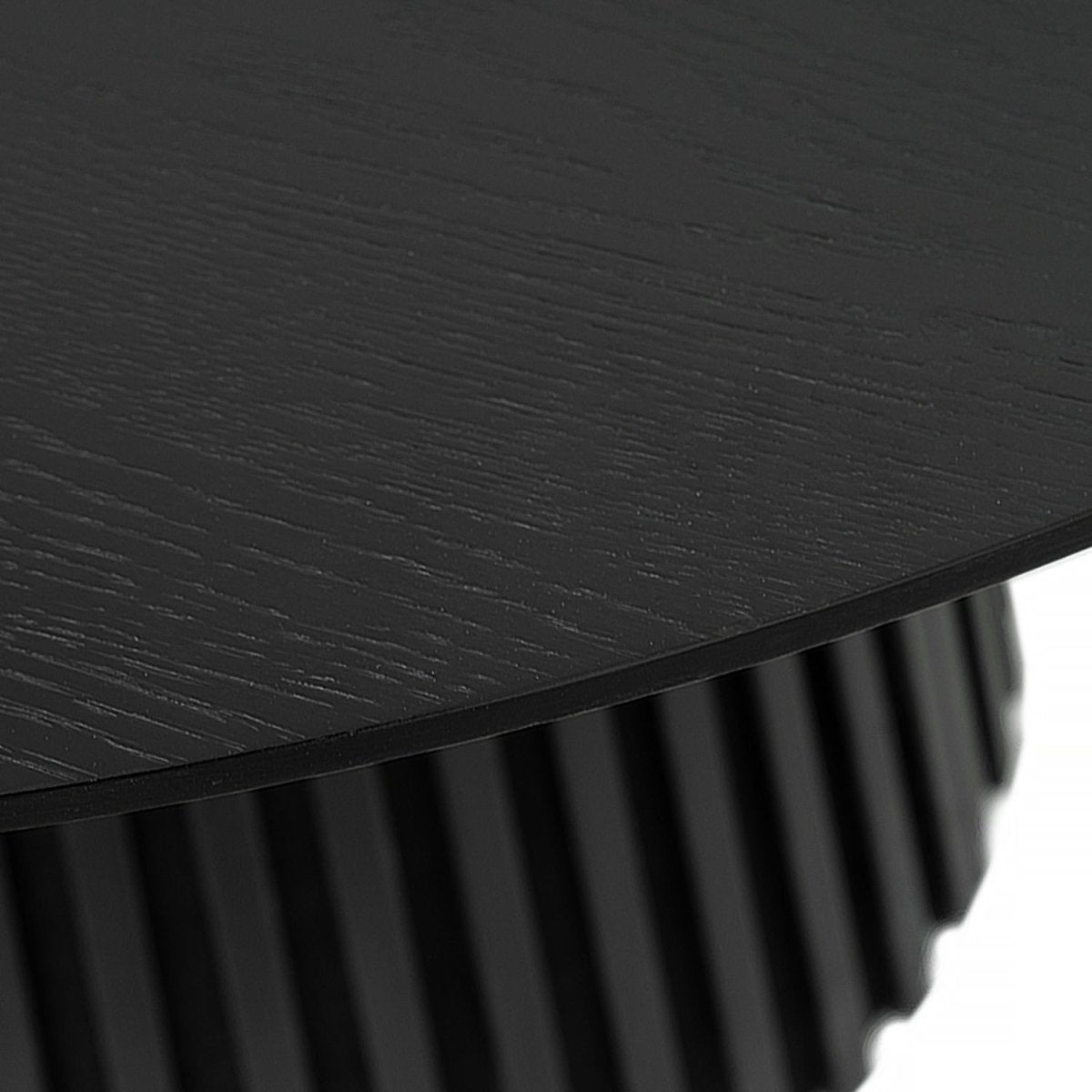 Essgruppe mit 4 Stühle und Esstisch - ø140 cm - Ausziehbar bis 240 cm Schwarz