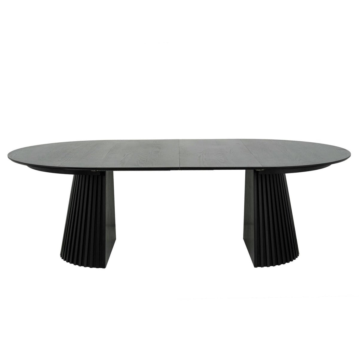 Essgruppe mit 4 Stühle und Esstisch - ø140 cm - Ausziehbar bis 240 cm Schwarz