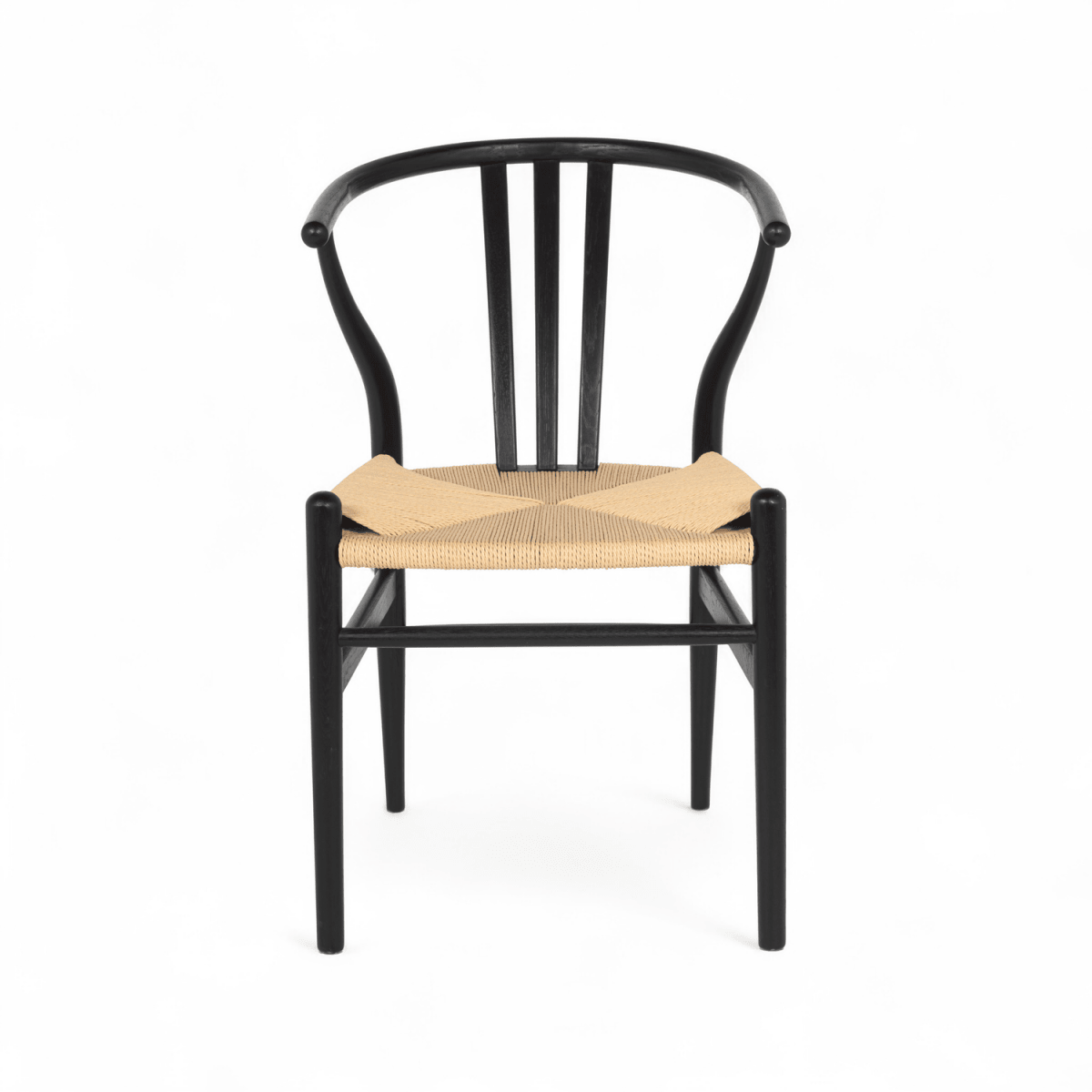Essgruppe mit 6 Stühle und Esstisch - ø120 cm - Ausziehbar bis 220 cm Schwarz