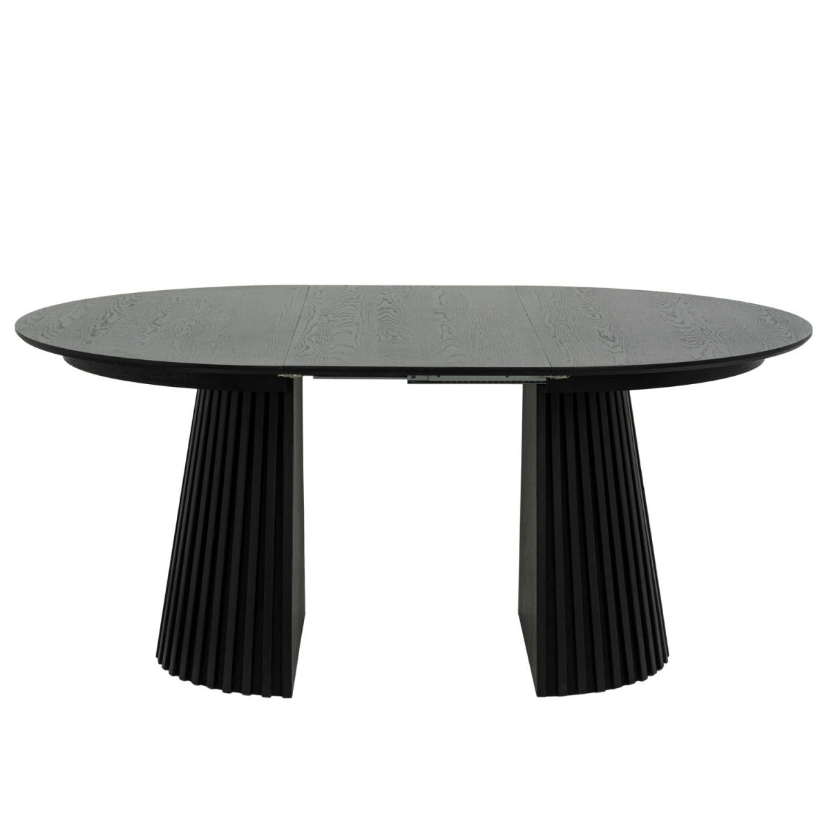 Essgruppe mit 6 Stühle und Esstisch - ø120 cm - Ausziehbar bis 220 cm Schwarz