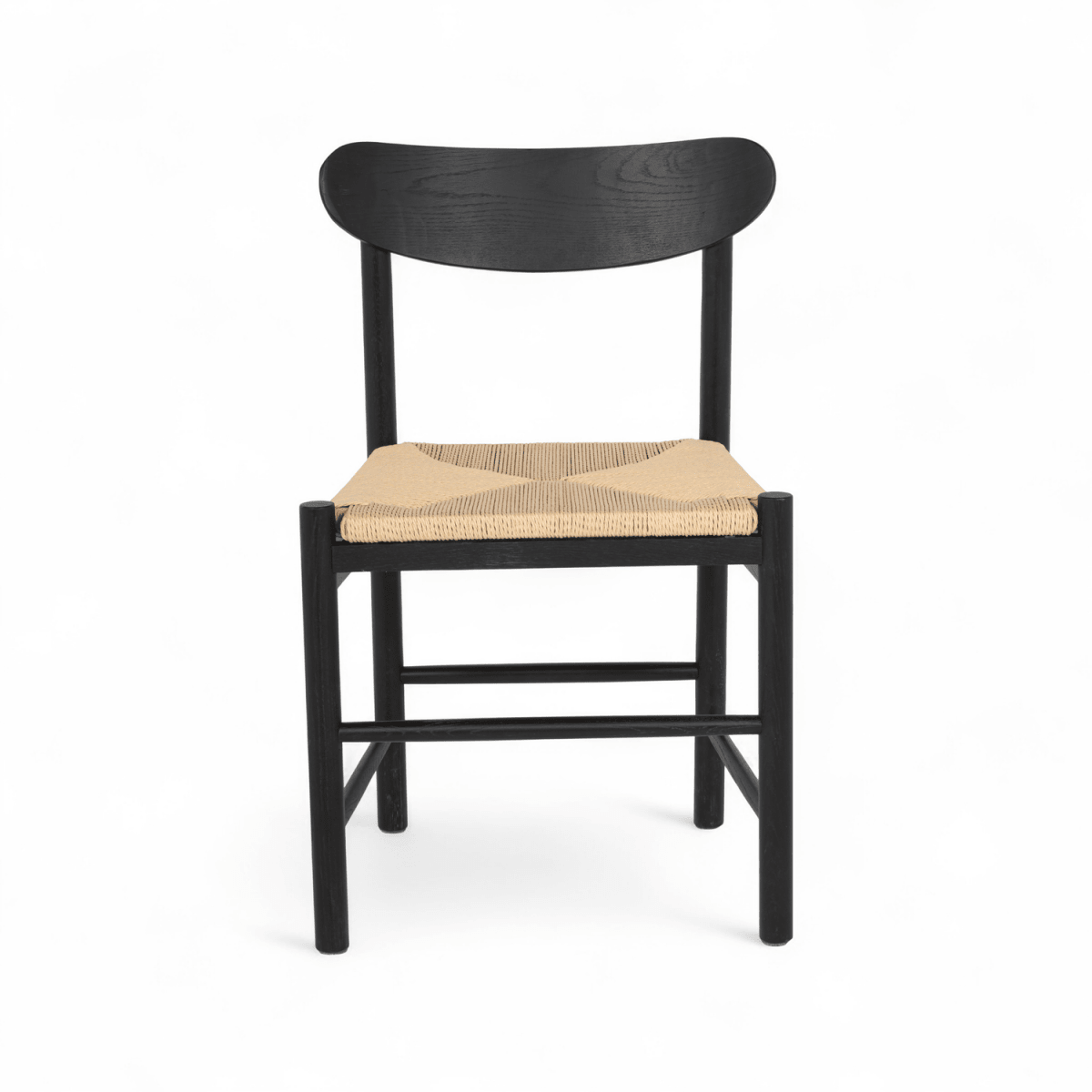Essgruppe mit 6 Stühle und Esstisch - ø120 cm - Ausziehbar bis 220 cm Schwarz