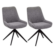 2er Set Esszimmerstühle - Drehbar - Grau