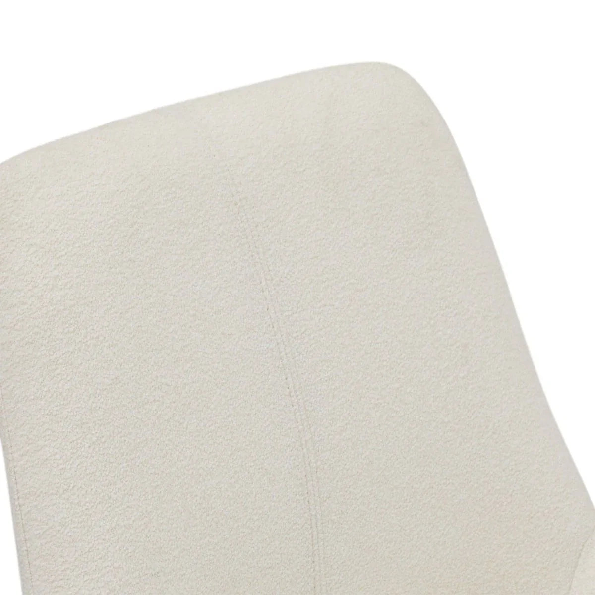 FURNHOUSE Helena Esszimmerstühle 2er Set - Drehbar, Bouclé-Stoff Weiß