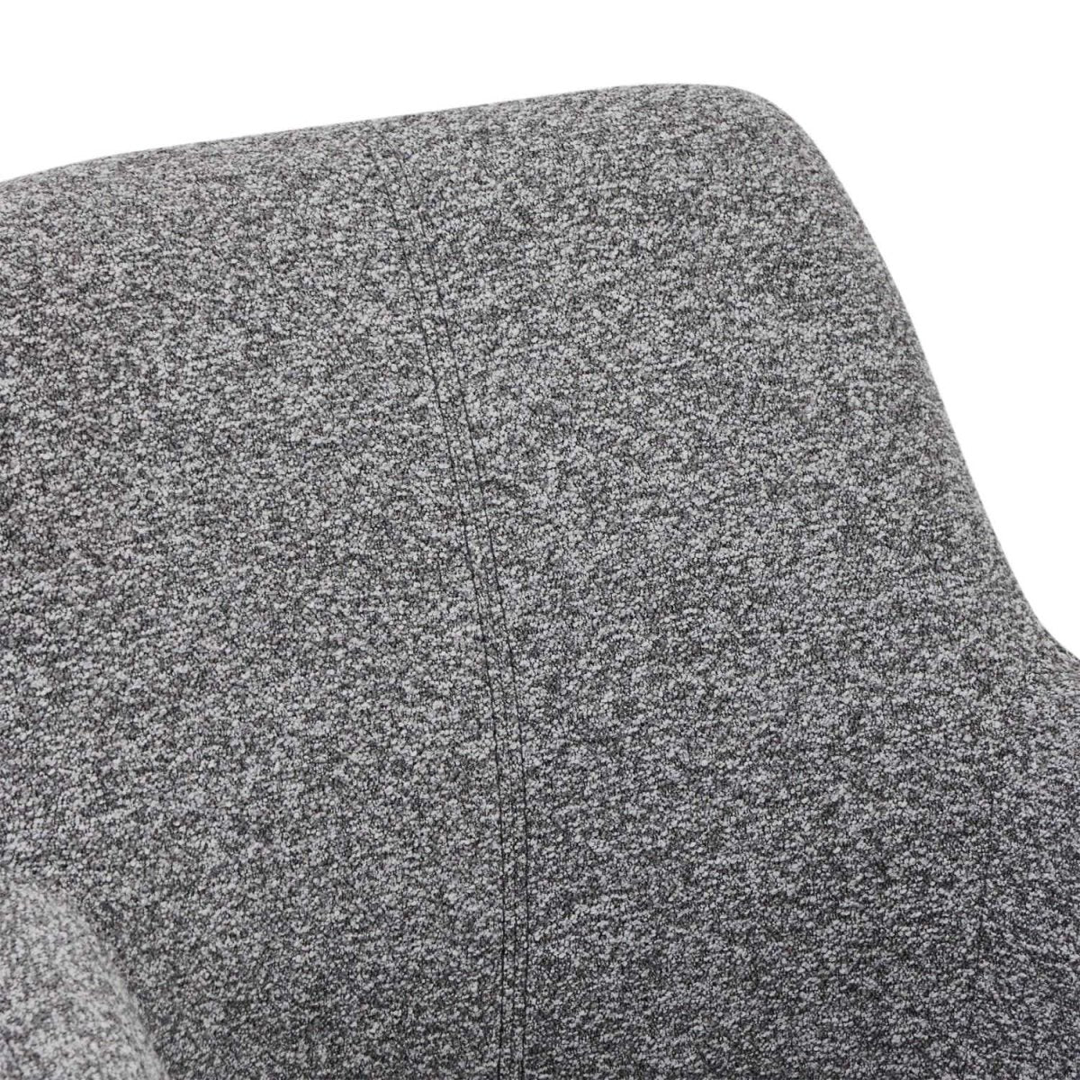 FURNHOUSE Helena Esszimmerstühle mit Armlehne 2er Set - Drehbar, Bouclé-Stoff Grau