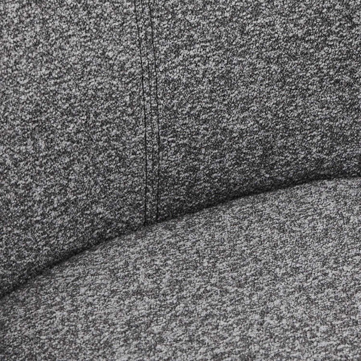 FURNHOUSE Helena Esszimmerstühle mit Armlehne 2er Set - Drehbar, Bouclé-Stoff Grau