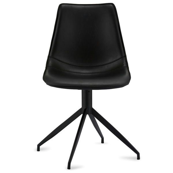 2er Set Esszimmerstühle - Drehbar - Schwarz