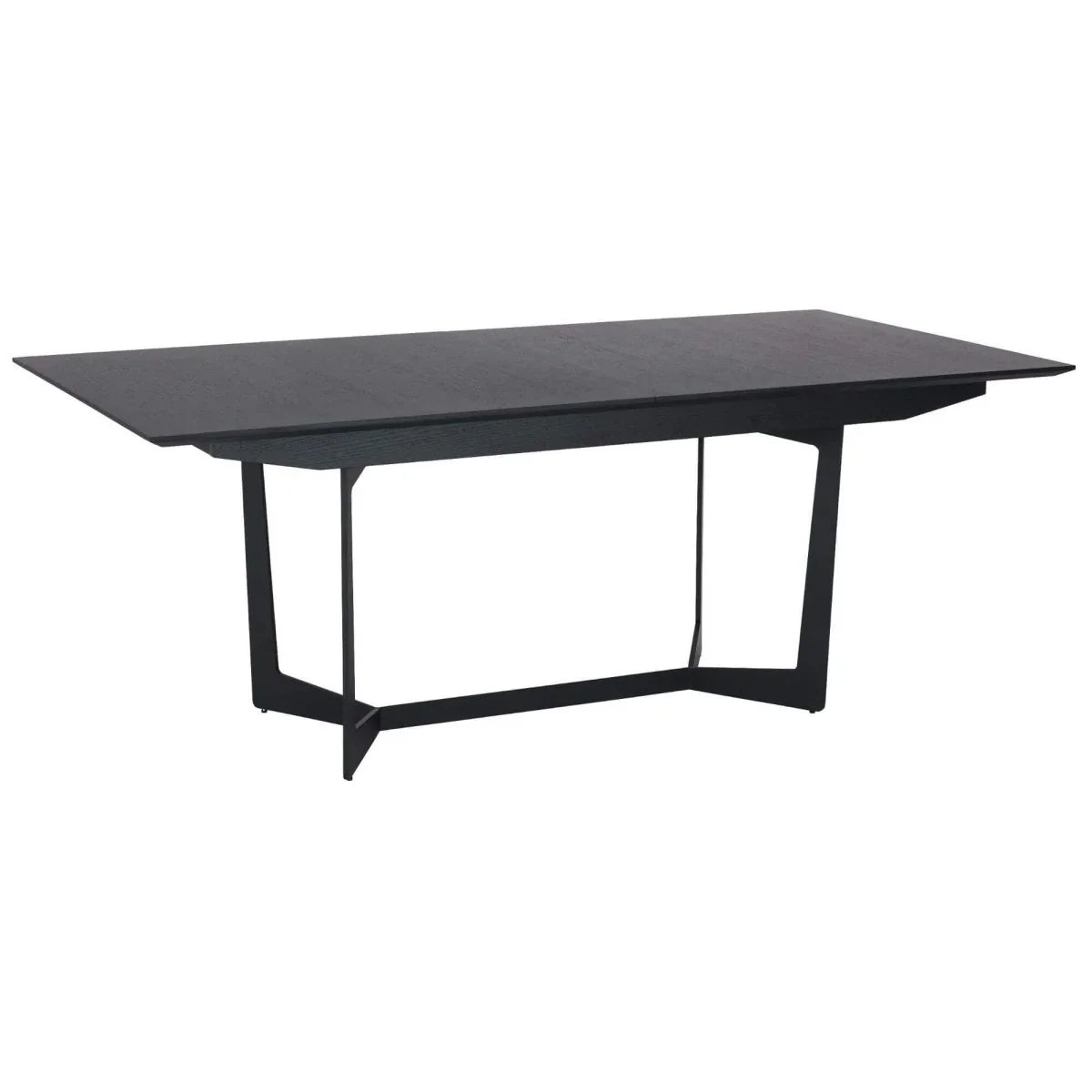 FURNHOUSE Tokyo Rechteckiger Esstisch 200x100 cm - Ausziehbar bis 250 cm - Eiche Schwarz