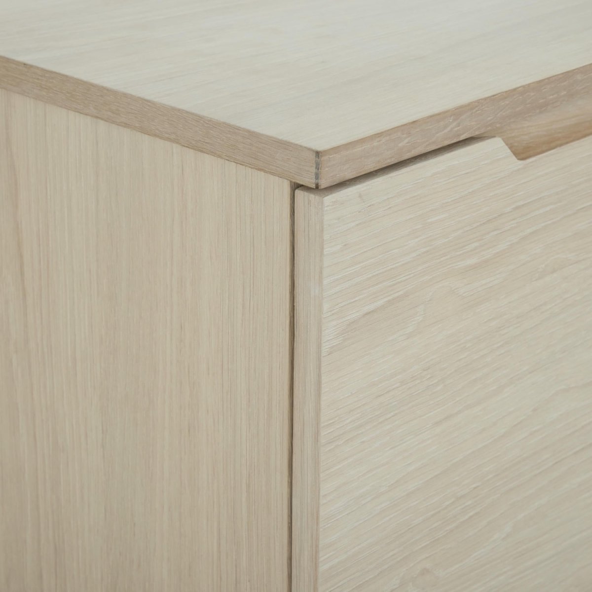 Sideboard mit 2 Türen - 160 cm breit - Eiche bianco
