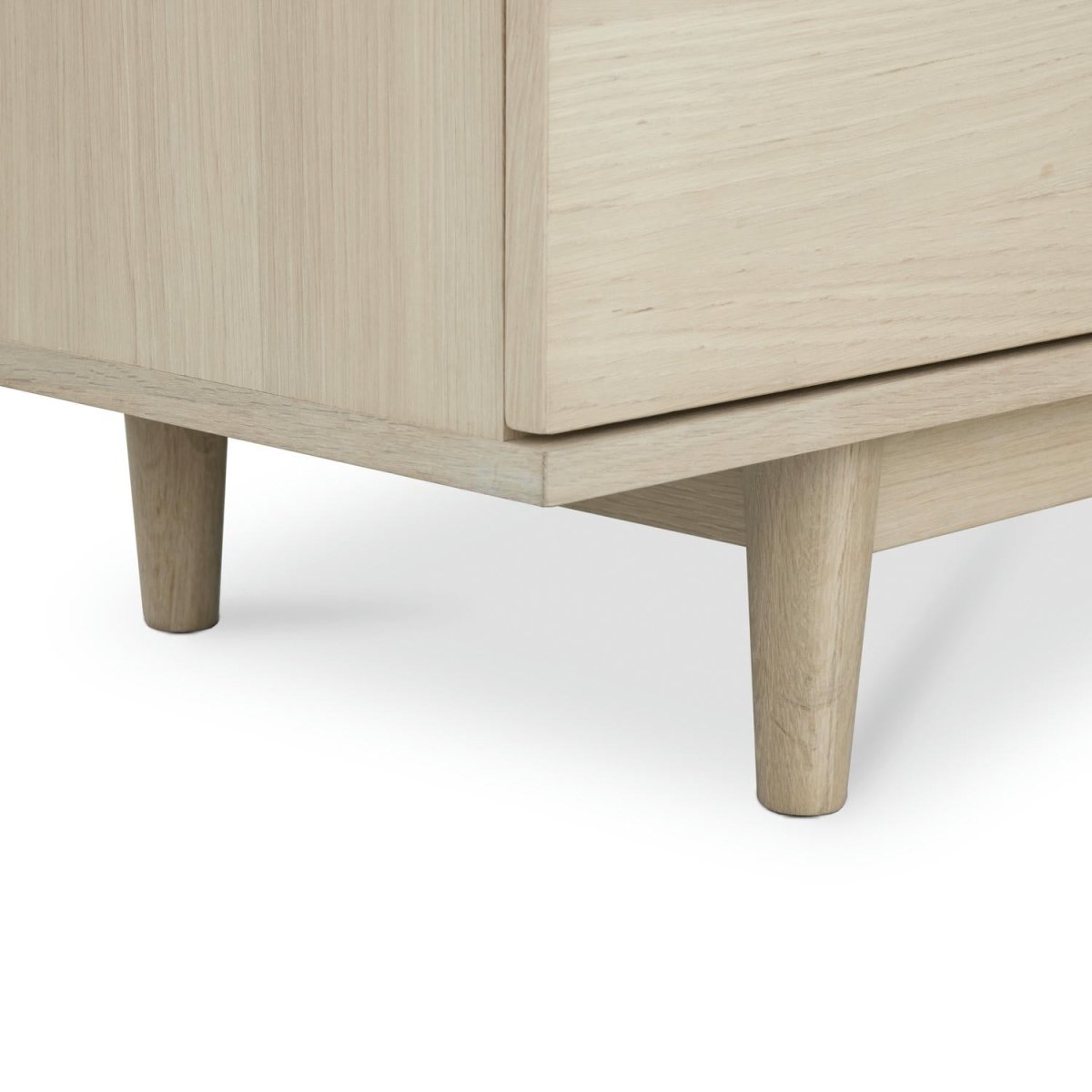 TV-Tisch mit 2 Türen - 160 cm breit - Eiche bianco