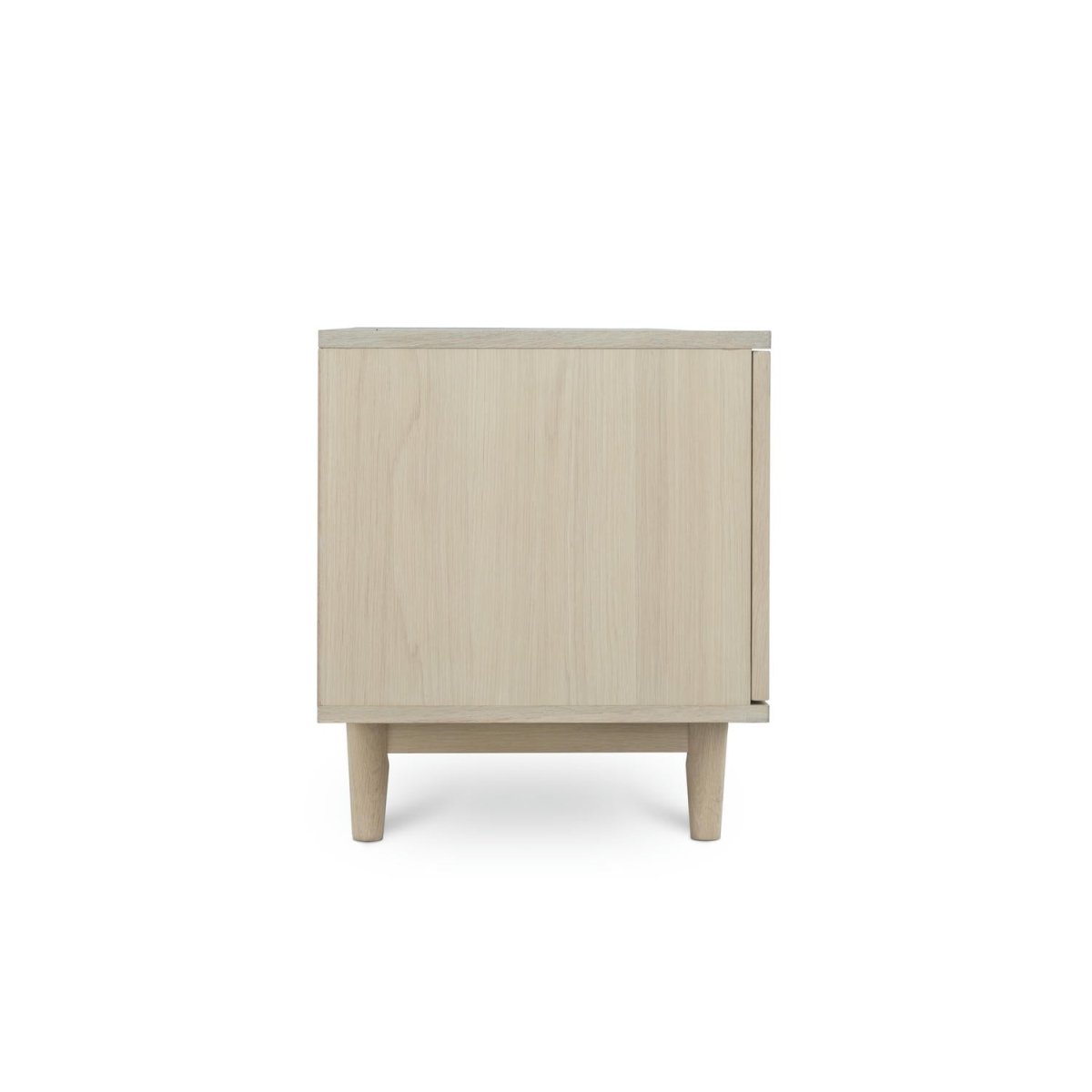 TV-Tisch mit 2 Türen - 160 cm breit - Eiche bianco