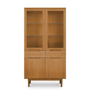 Vitrine mit LED-Beleuchtung - 100 cm breit - Wildeiche