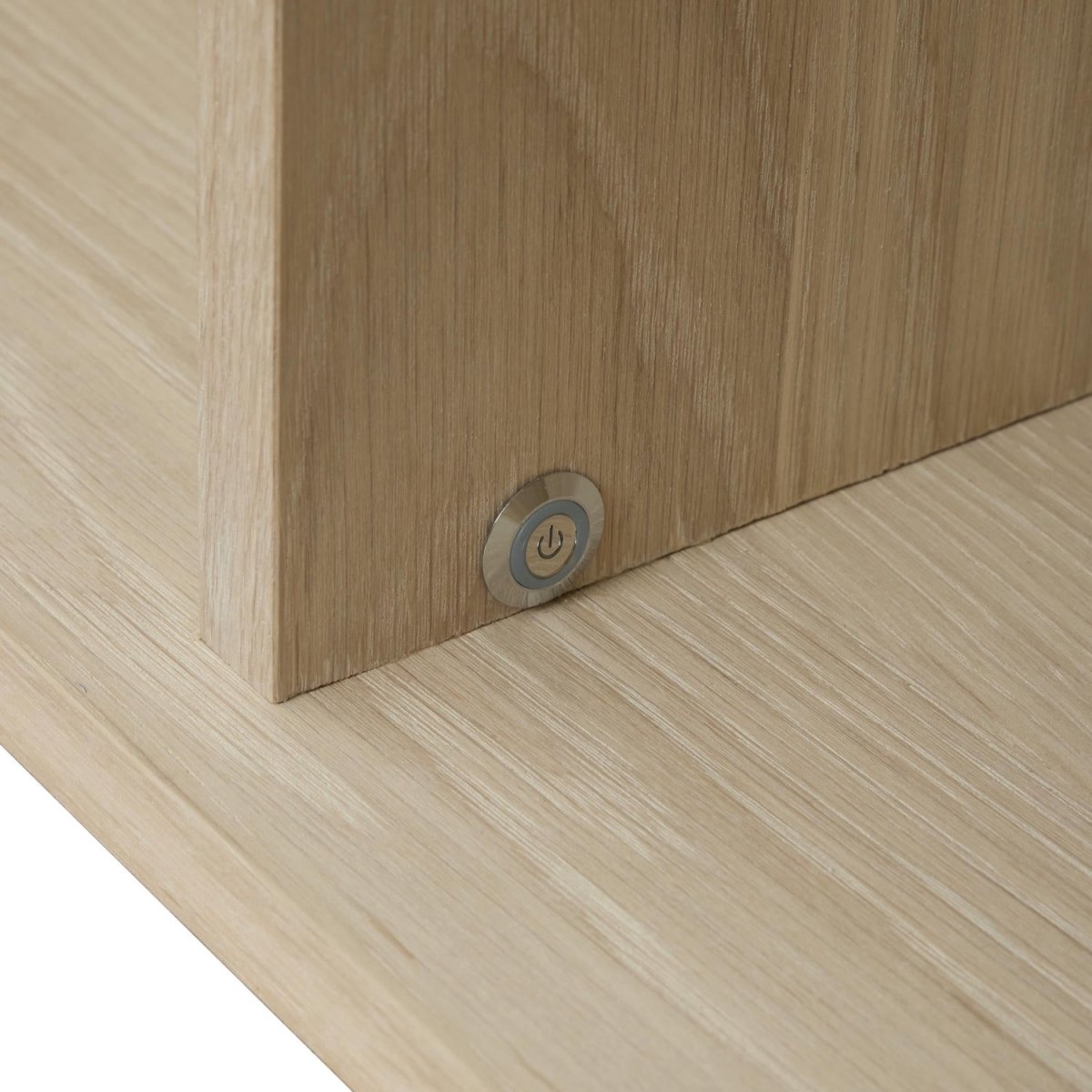 Wandschrank mit LED-Beleuchtung - 160 cm breit - Eiche bianco