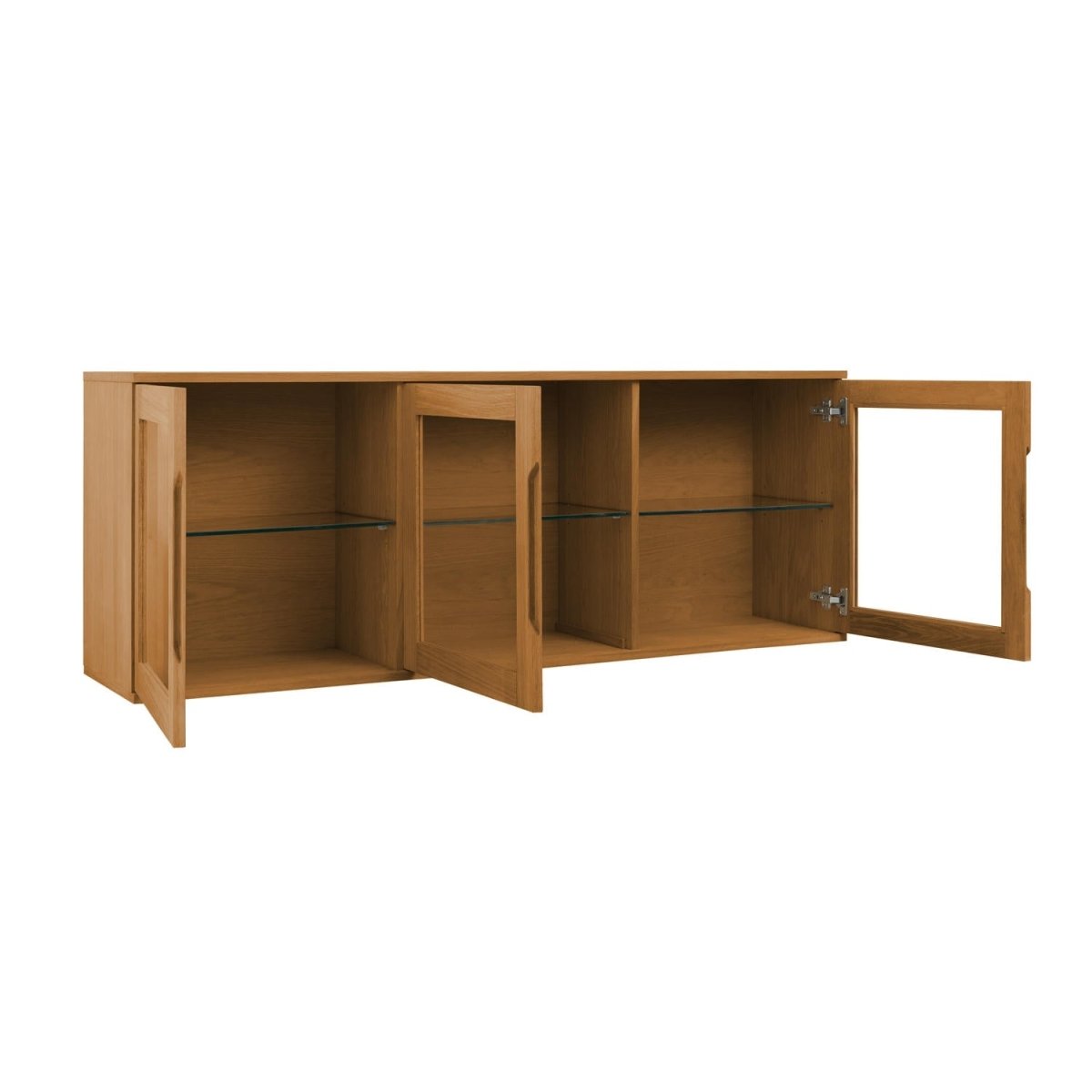 Wandschrank mit LED-Beleuchtung - 160 cm breit - Wildeiche