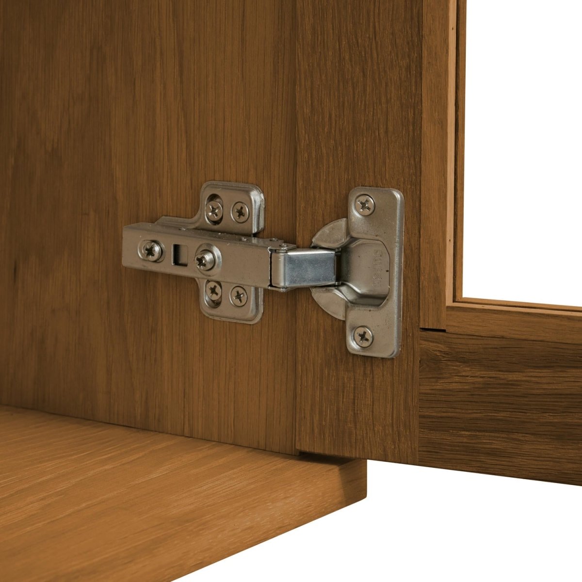Wandschrank mit LED-Beleuchtung - 160 cm breit - Wildeiche