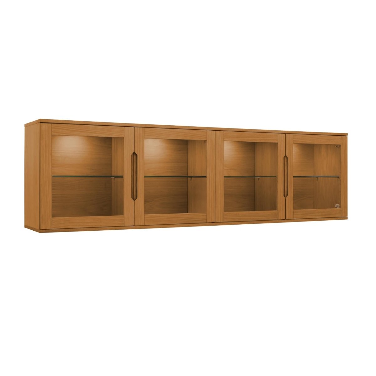 Wandschrank mit LED-Beleuchtung - 213 cm breit - Wildeiche