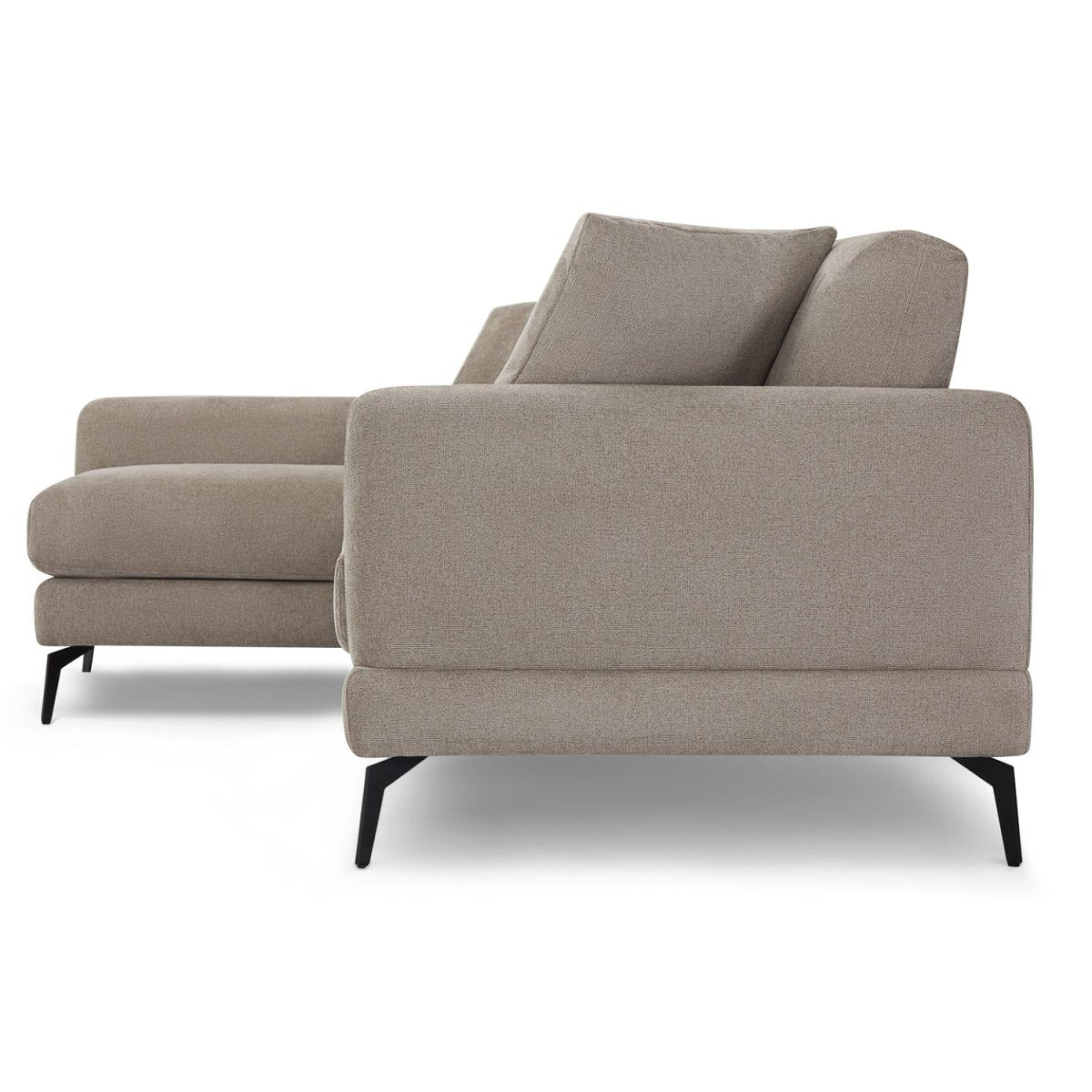 L-Form Ecksofa Links - Stoffbezug Beige
