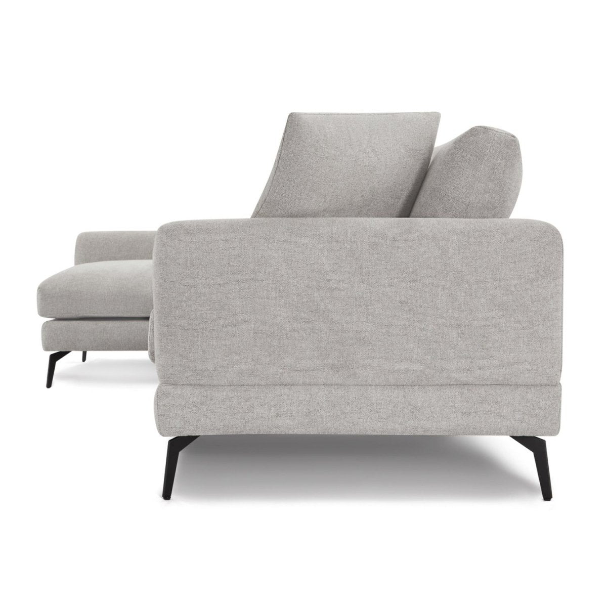 L-Form Ecksofa Links - Stoffbezug Grau