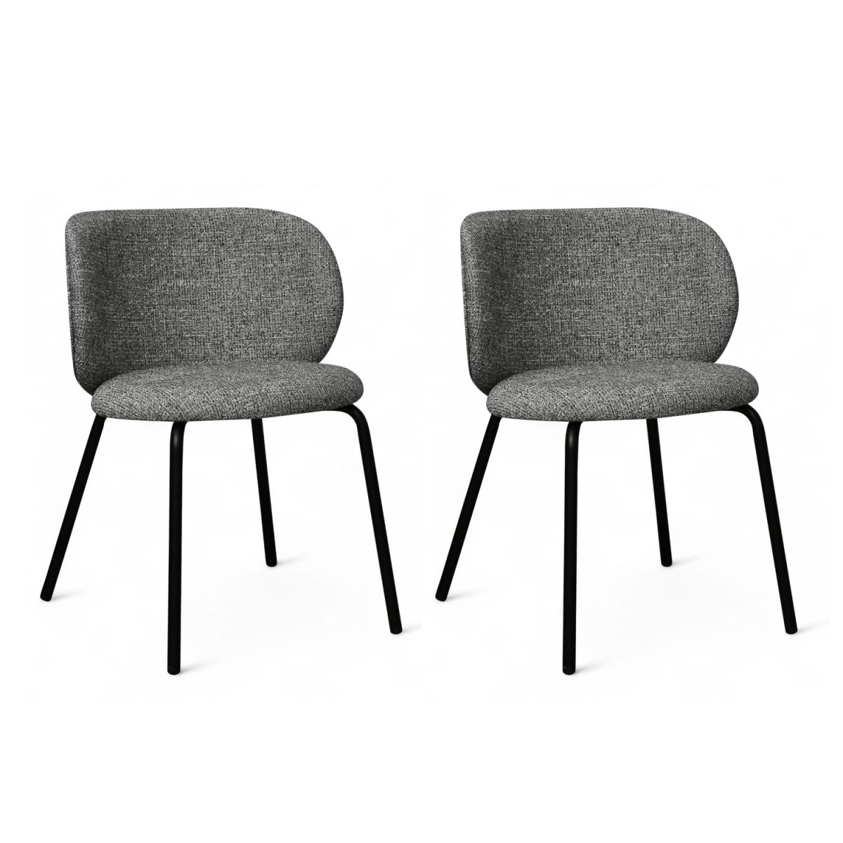 2er Set Esszimmerstühle - Grau