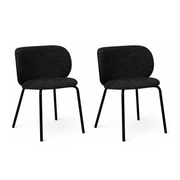 2er Set Esszimmerstühle - Schwarz