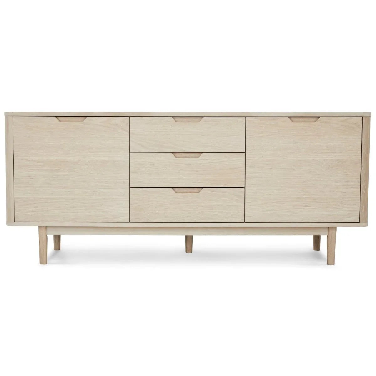 FURNHOUSE Nyborg Sideboard mit 2 Türen - 180 cm breit - Eiche Weiß geöltes
