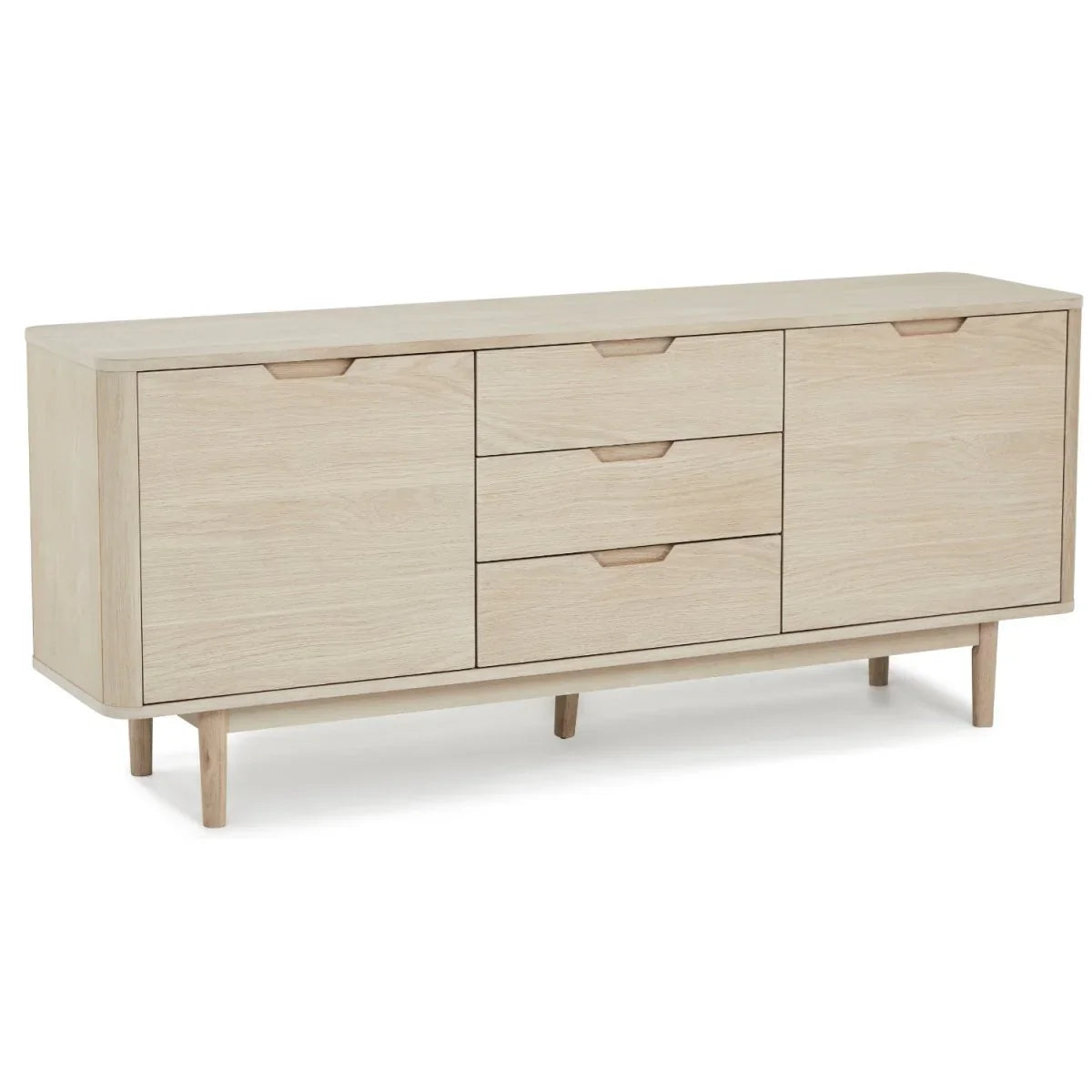 FURNHOUSE Nyborg Sideboard mit 2 Türen - 180 cm breit - Eiche Weiß geöltes